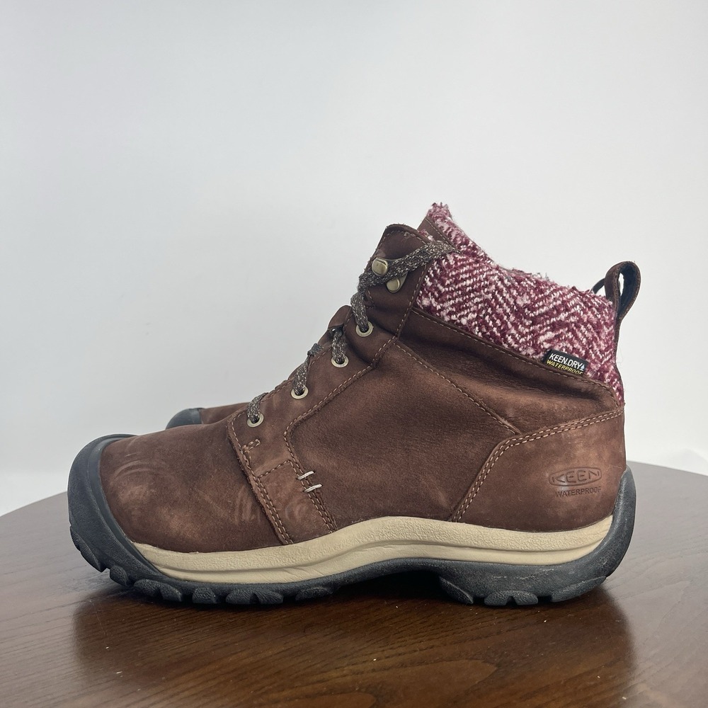 Keen Kaci Winter Boots Women's 10.5W Brown Leather Waterproof Hiking Outdoor